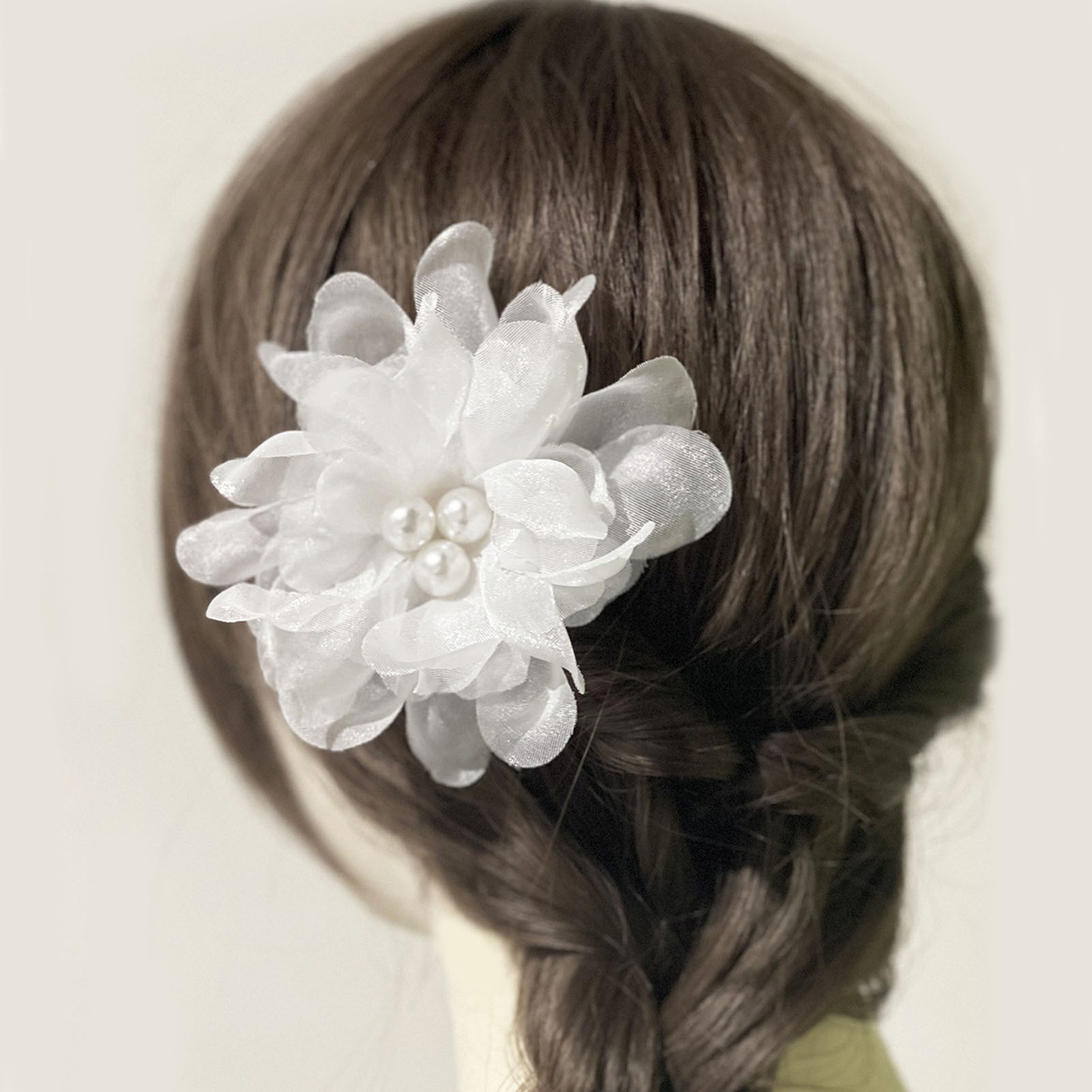 Mode Bloem Veer Bruiloft Haar Tovenaar Kraal Corsage Haarspeldjes Bruids Haarband Broche Pin Bloemen Gasten Noiva Haarspeldjes: Army Green