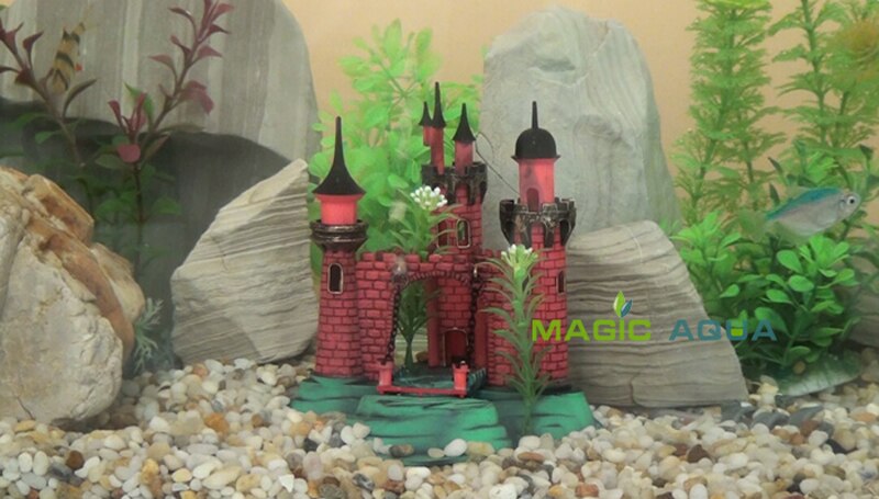 Air Driven Royal Castle Dynamic Ornament Fish Tank Aquarium Decoration Landscape