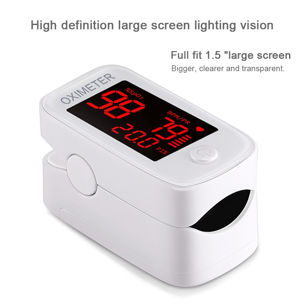 Household Digital Fingertip pulse Oximeter Blood Oxygen Saturation Meter Finger SPO2 PR Monitor 24 Hours Fast