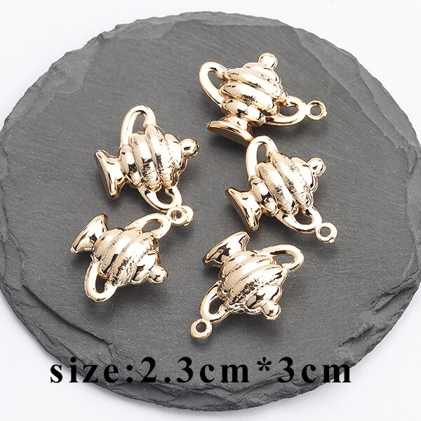 GUFEATHER M830, schmuck zubehör, 18k gold überzogen, 0,3 mikrometer, diy anhänger, hand gemacht, schmuck machen, diy ohrringe, 10 teile/los: M83009