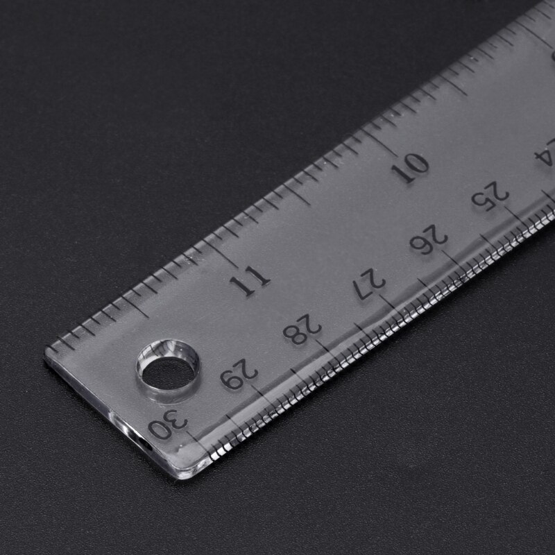 30cm/12" Plastic T-Square Metric Ruler cm/inch Double Side Scale Measuring Tool