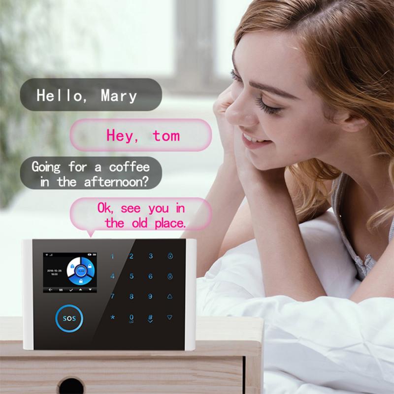 Wifi GSM GPRS Alarm System Burglar Security Keyboard 433MHz Wireless Sensor Alarm 9 language Tuyasmart Smart Life APP