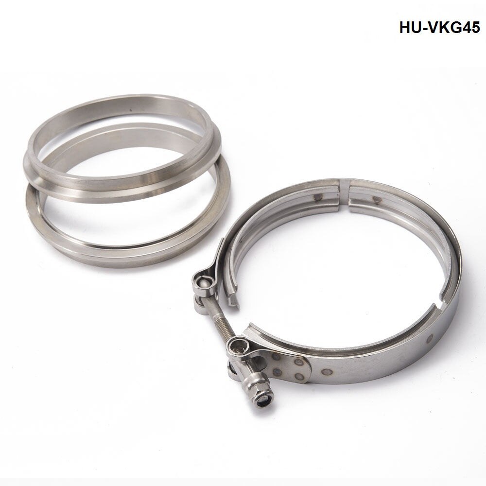 4.5" Inch V-Band /V Band Clamp Flange Kit For Turbo Exhaust Wastegate Fabrication Car Sport HU-VKG45