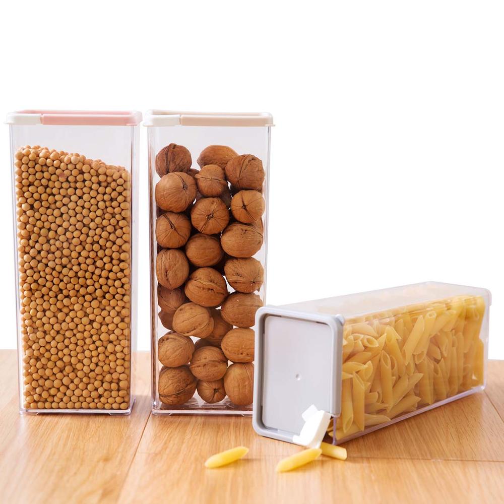 Contenedor grande de comida de cocina de OTHERHOUSE, caja de fideos, contenedor de cereales de especias de té, contenedor organizador de espagueti, contenedor de almacenamiento de alimentos