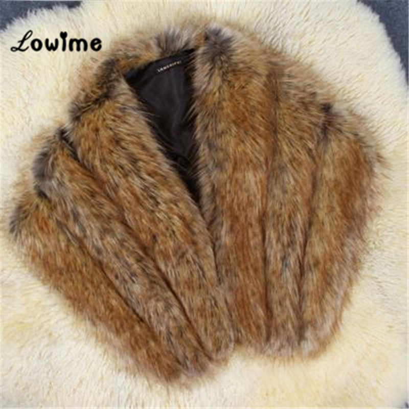 Multi Farbe Auf Lagerbier Bolero Frauen Faux Fell Hochzeit Jacke Günstige Pelz Schal Braut zucken Kap Mariage Winter Braut Mantel Neue: 4.