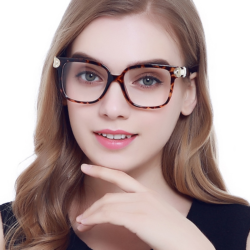 Transparent Square Women Glasses Trendy optical eyeglass frames Vintage computer Big Eyeglass Frame