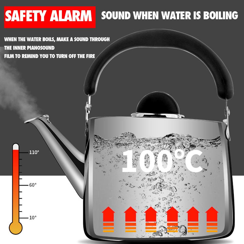 Camping Stainless Steel Electric Tea Kettle Whistling Teapot Milk Water Coffee Kettles for Universal Induction Cookers Gas Stove