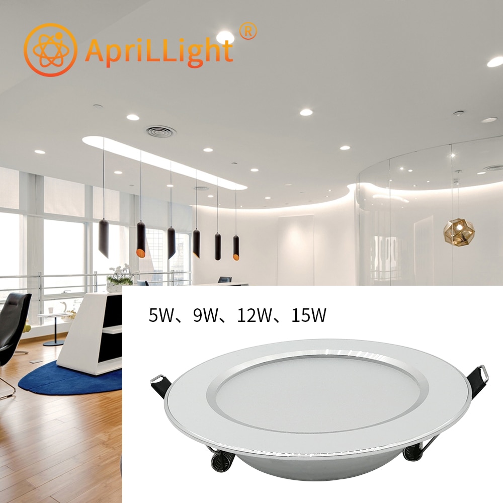 LED Downlight 5W 9W 12W 15W Recessed Round LED Ceiling Lamp Cold/Natural/Warm White AC220V 230V 240V Indoor Living room Lighting