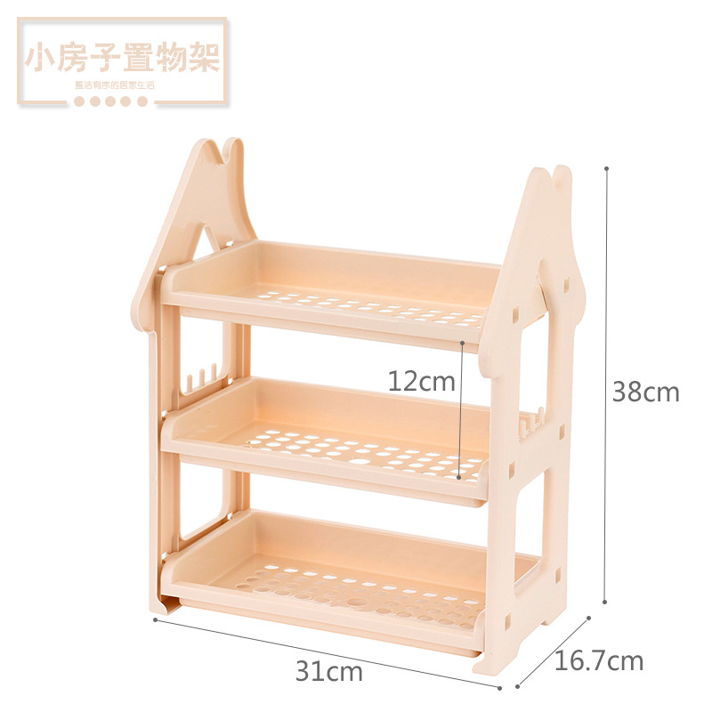 Shampoo Holder For Shower Organization Bathroom Shelves Storage Rack Over The Toilet Cabinet Bathroom Accessories Organizer: Khaki 3