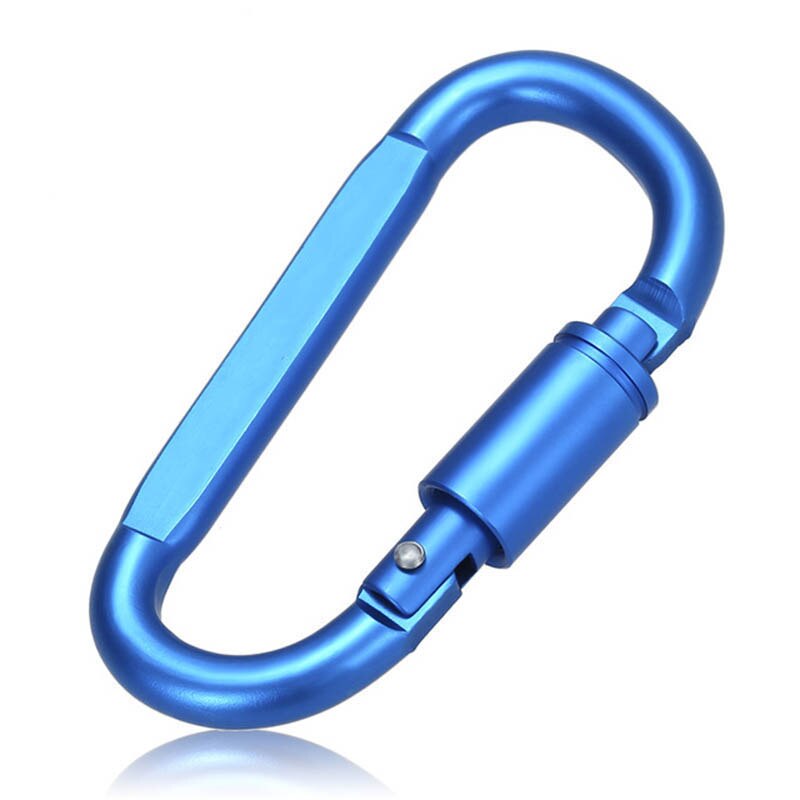 4- kleurige karabijnhaak voor het vergrendelen van sleutelhangers, sterke aluminium d-ringvormige sleutelhanger voor buiten kamperen en backpacken, sleutelhangerclip
