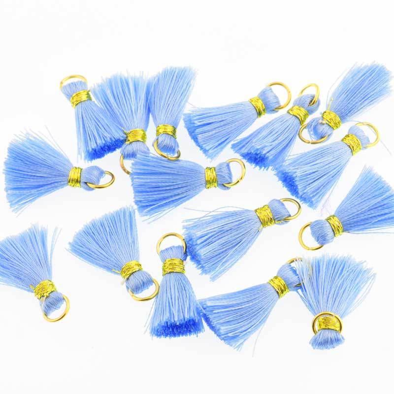 30PCS Mini Polyester Silk Tassel DIY Boho Jewelry Making Supplies Bracelet Necklace Finding Fringe Trim Pendants Small Tassels: 12