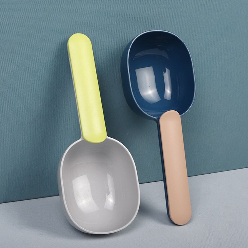 Pet Spoon Universal Dog Food Cat Food Spoon Dog Teddy Cat Grains Snack Bag Clip Handle Strap Clip Convenient Portable Spoons