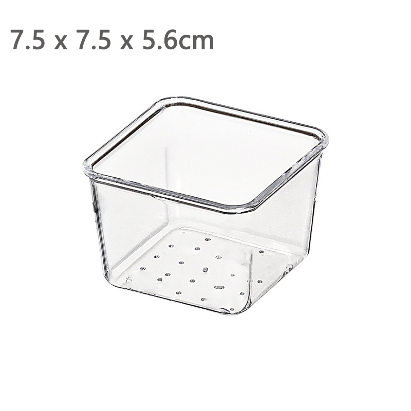 Clear Drawer Organizer Transparent Drawer Divider Storage Box Bins Case for Utensil Cosmetic Groceries Kitchen Tableware: Clear