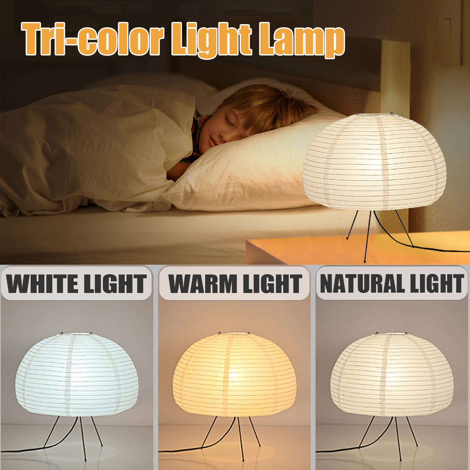 Nogy Noguchi Stijl Lamp Rijstpapier Vloerlamp Retro Creatieve Bedlamp Geschikt Voor Decoratie Van Studie/Slaapkamer/Woonkamer