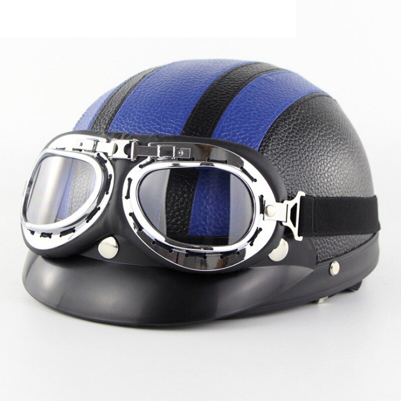 Professionele Road Motorfiets Mountainbike Helm Met Bril Ultralight All-Terrain Fiets Helm Sport Riding Fietsen: black and blue