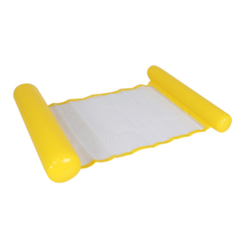 Letto gonfiabile pieghevole del galleggiante dell&#39;acqua della piscina del materasso gonfiabile di estate con le zecche gonfiabili dello stagno dell&#39;amaca dell&#39;acqua del gonfiatore: Yellow