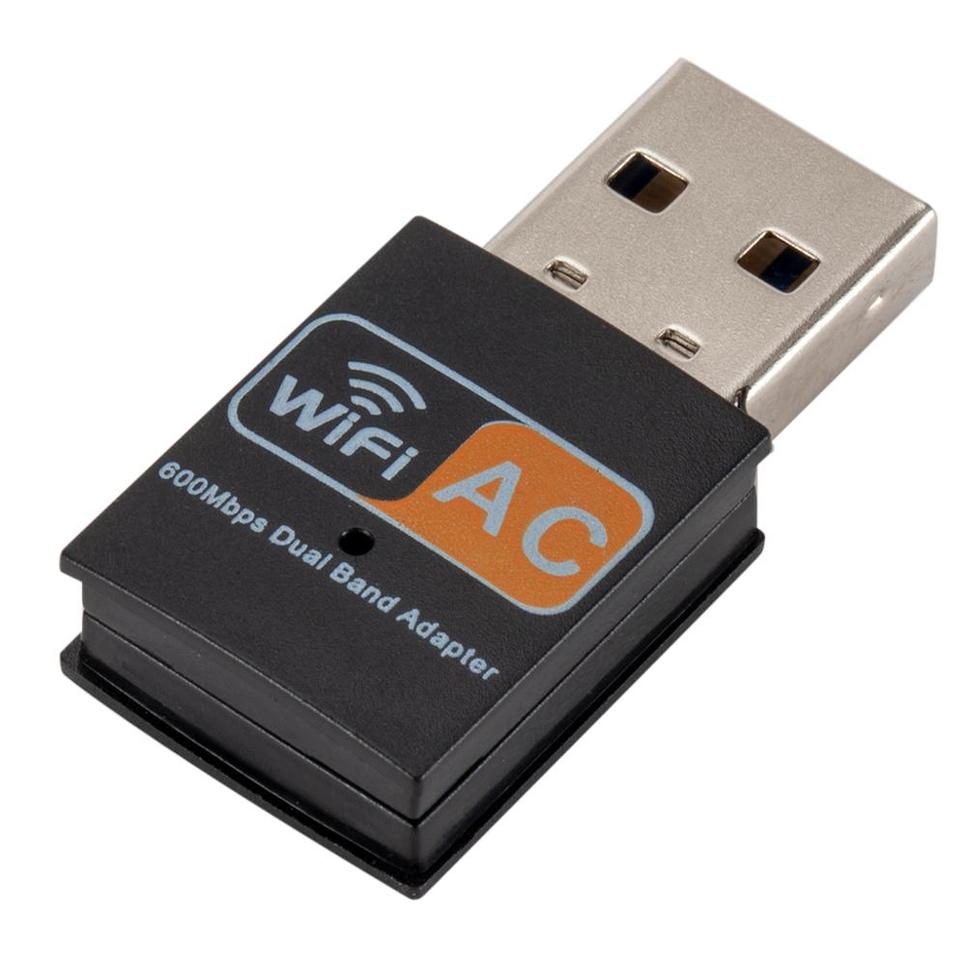 Adattatore WiFi Wireless USB Mini ricevitore scheda di rete per Computer Wireless 2.4GHz 5GHz 600Mbps Antenna WiFi Dual Band 802.11b/n/g/ac