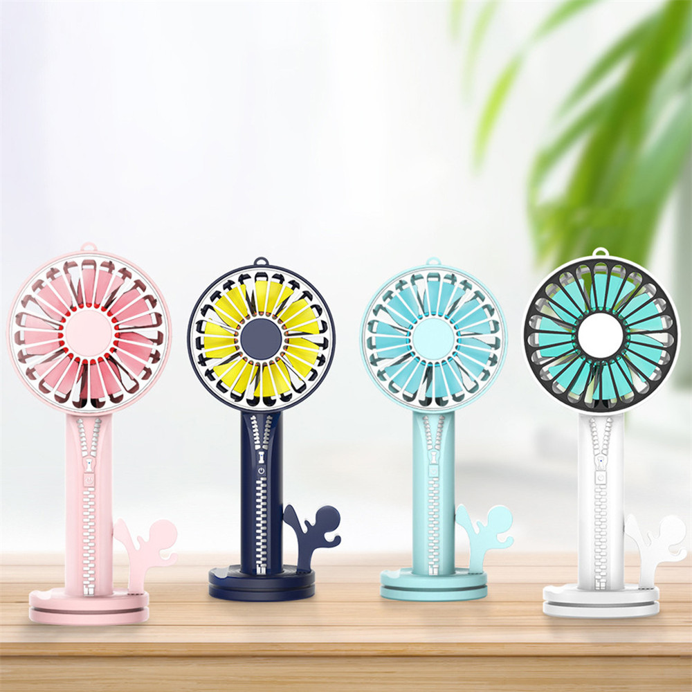 Multifunktions-reißverschlussventilator usb-ladegerät kleiner ventilator handheld im freien mini-make-up tragbarer mini-luftkühlerventilator con