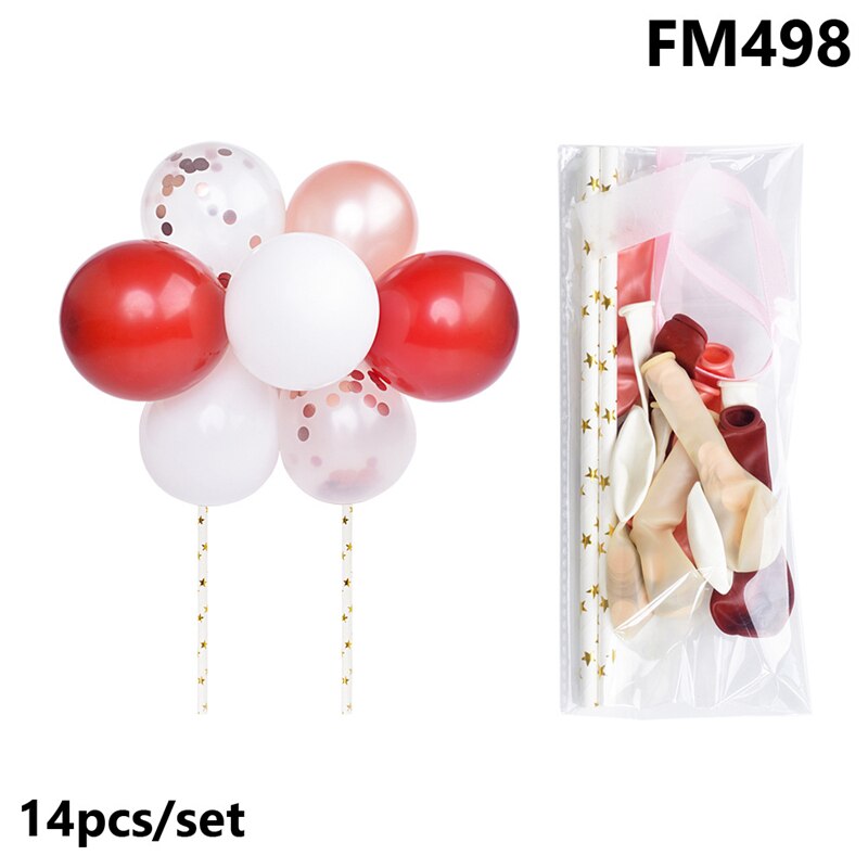 Balloons Cake Topper Cloud Shape Confetti Balloon Cake Topper With Paper Straw for Birthday Baby Shower Wedding Party Decoration: 2