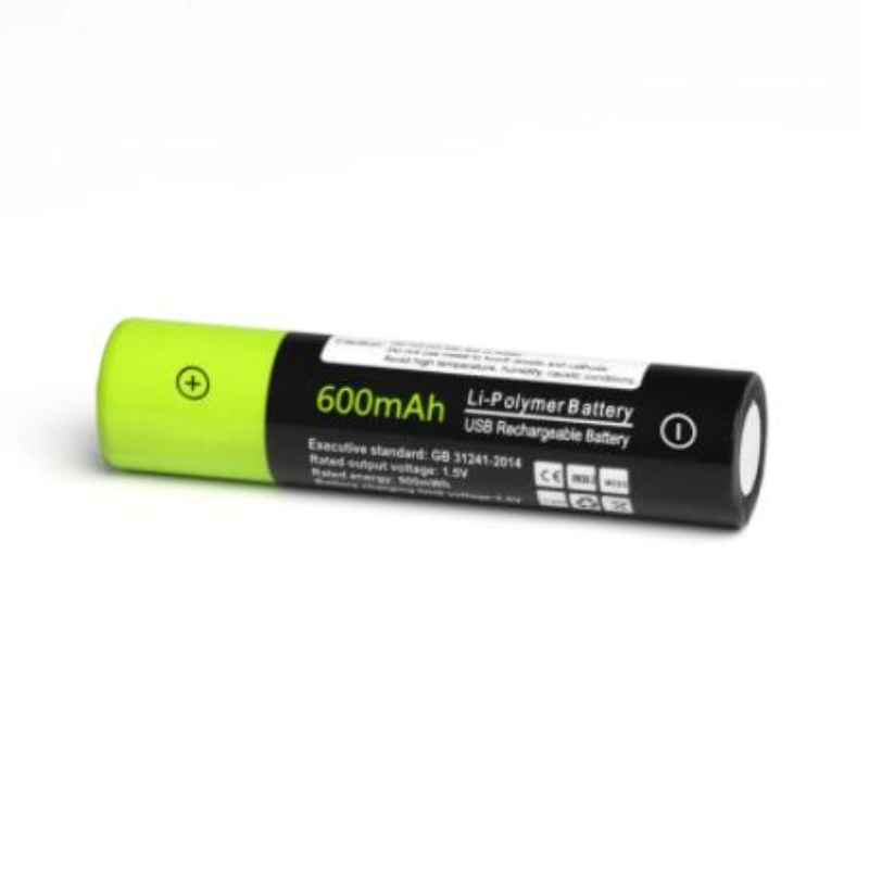 Znter aaa wiederaufladbarer akku znter 600 mah mirco usb 1.5v wiederaufladbarer lithium-polymer-akku, aufladung über usb-kabel