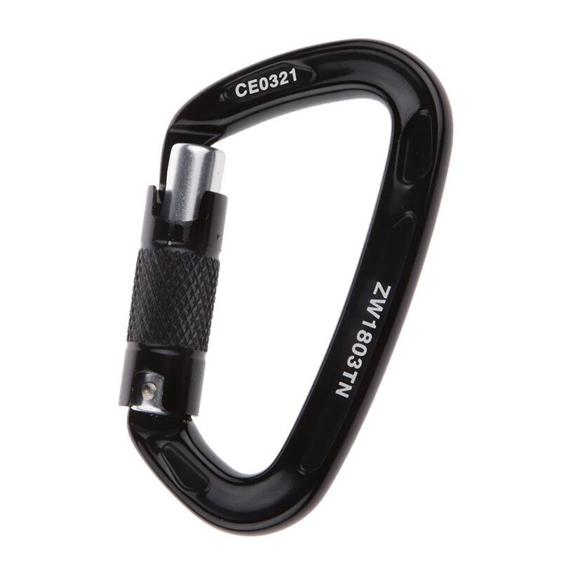 24KN D-Ring Climbing Equipment - Snap Hook, Carabiner Snap Hook for Mountaineering Climbing - Maximum Load 2400KG