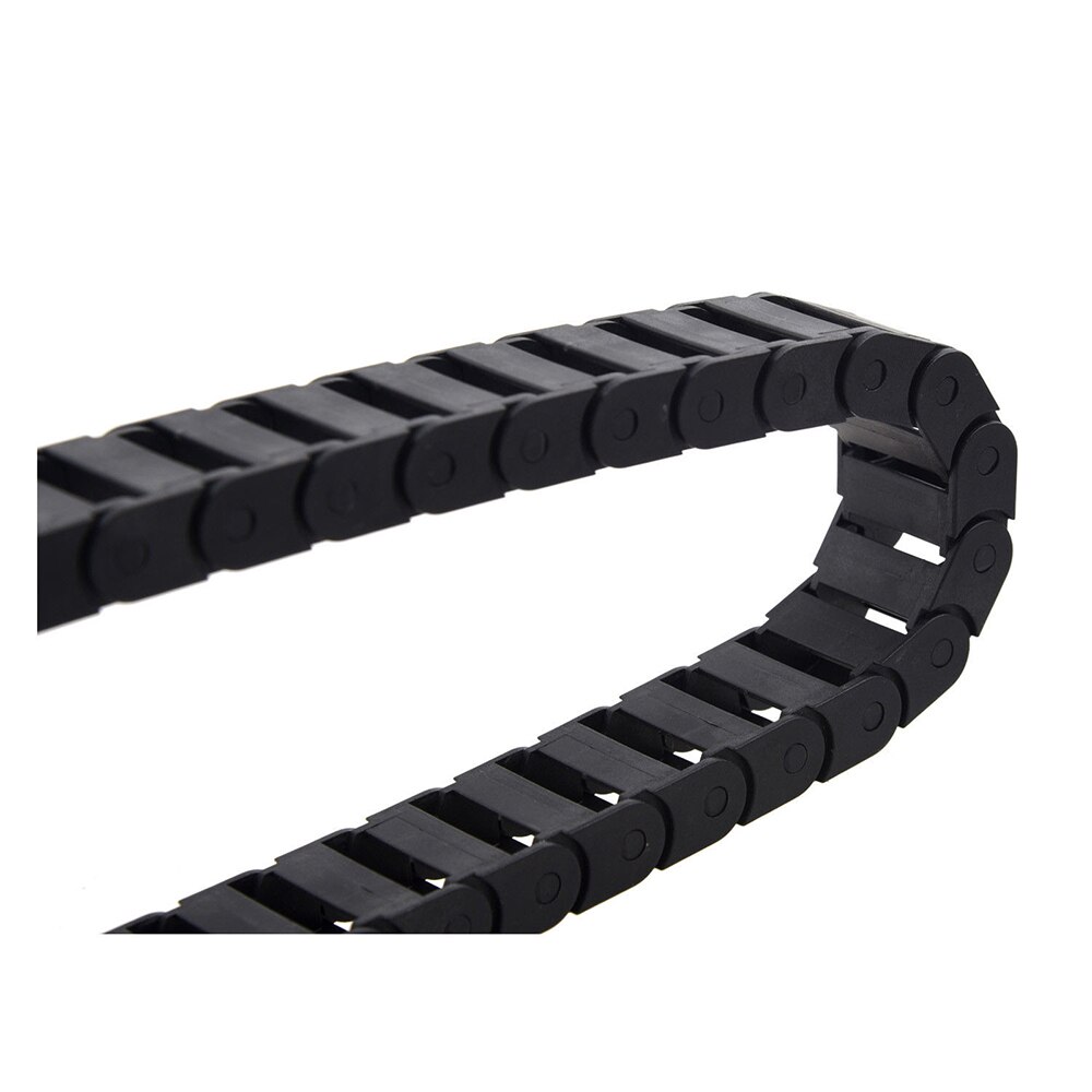 Cadena de arrastre de plástico negro, 10x20mm, portador de Cable, enrutador, molino, herramienta de máquina de remolque