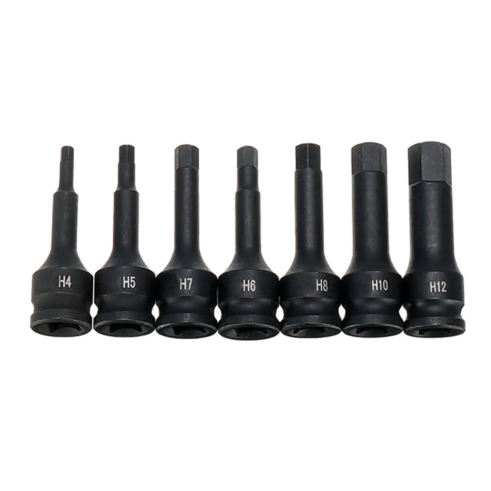 Impact Socket Bit Set 3/8-Inch Drive Chroom-molybdeen Staal Hex Key Socket Metrische Allen Bit Impact Spline Socket bit Set