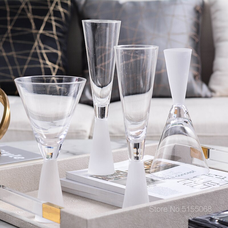 Licht Luxe Frosted White Crystal Champagne Coupes Matte Senior Restaurant Banket Wijn Glas Bruiloft Toast Beker Aperitif Cup