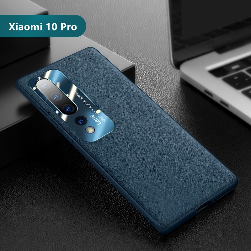 Luksusowe skórzane etui do Xiaomi 10 11 Pro odporna na wstrząsy Funda do Xiaomi 11 Mi11 pełna pokrywa tylna obudowa aparatu Mi10 silikonowy zderzak: Green for Mi10 Pro