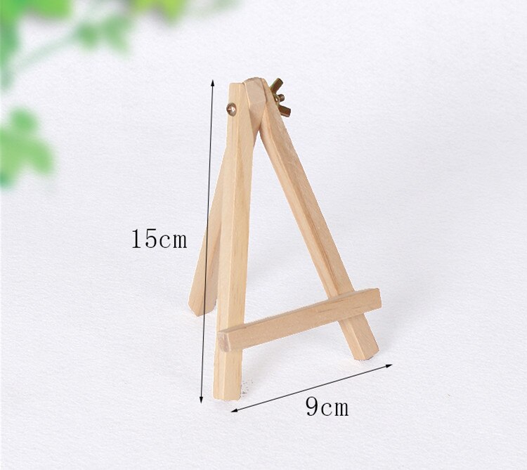 Mini cavalete de madeira para decoração de festa, mesa de casamento em madeira com 10 modos de 15x9cm, suporte para cartão e exibição