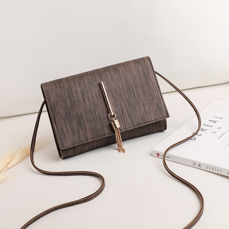 Trend damer enfärgad liten fyrkantig väska koreansk personlighet metall måne och stjärna dekorerade cross-body handväskor: 7