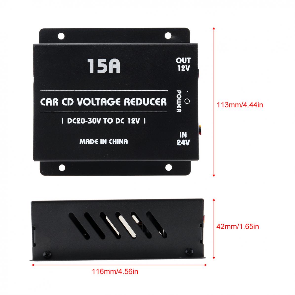 15a 180w dc 24v to 12v kraftomvandlare elektrisk inverterare spänningsreducerare nedtrappningstransformator