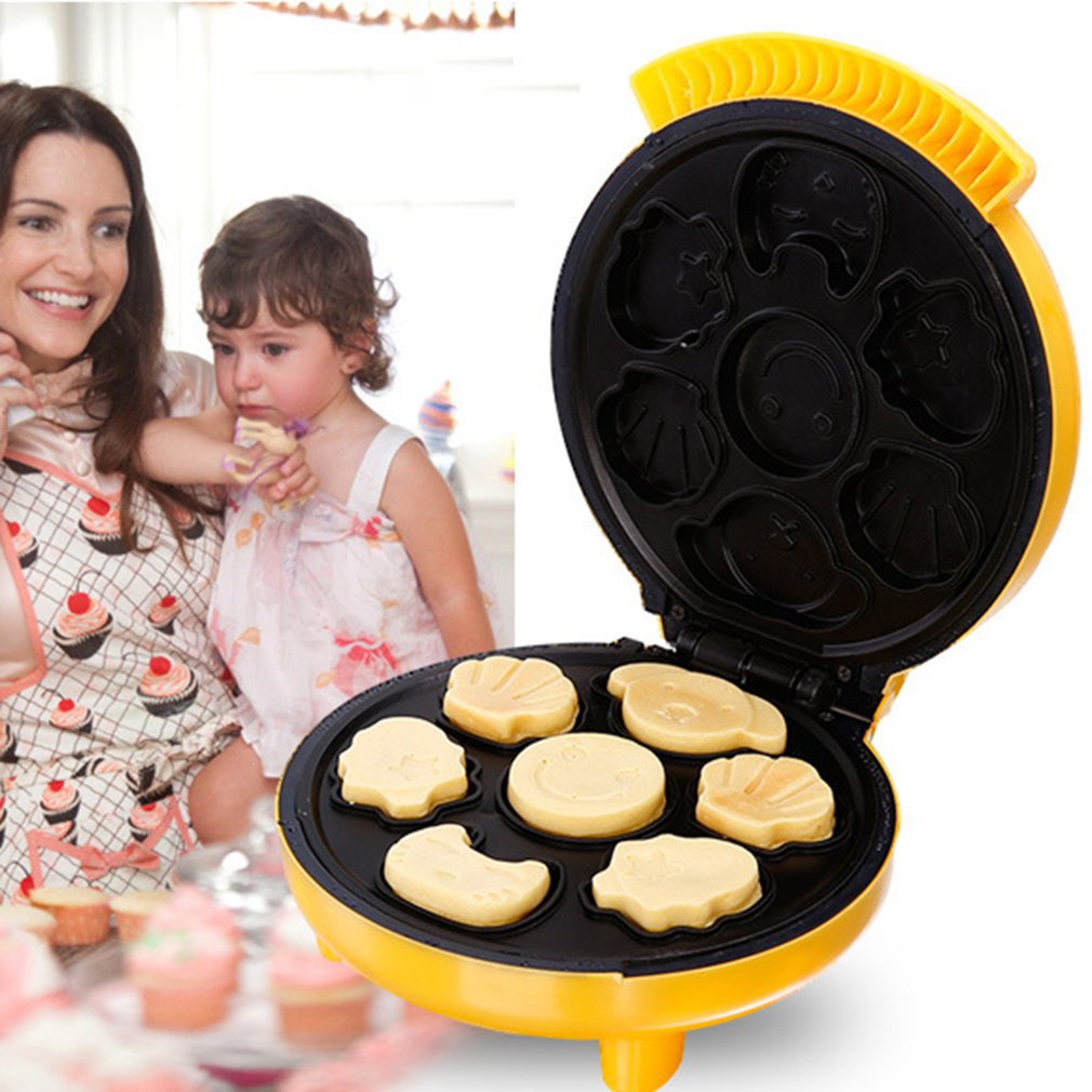 Machine à gâteau automatique domestique dessin animé mini enfants machine à pain Double face chauffage cuisson petit déjeuner machine