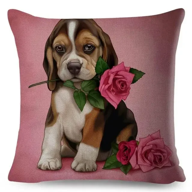 Farbe niedlichen Cartoon Haustier Hund Kissen bezug Kissen bezug Sofa Home Auto Dekoration Tier