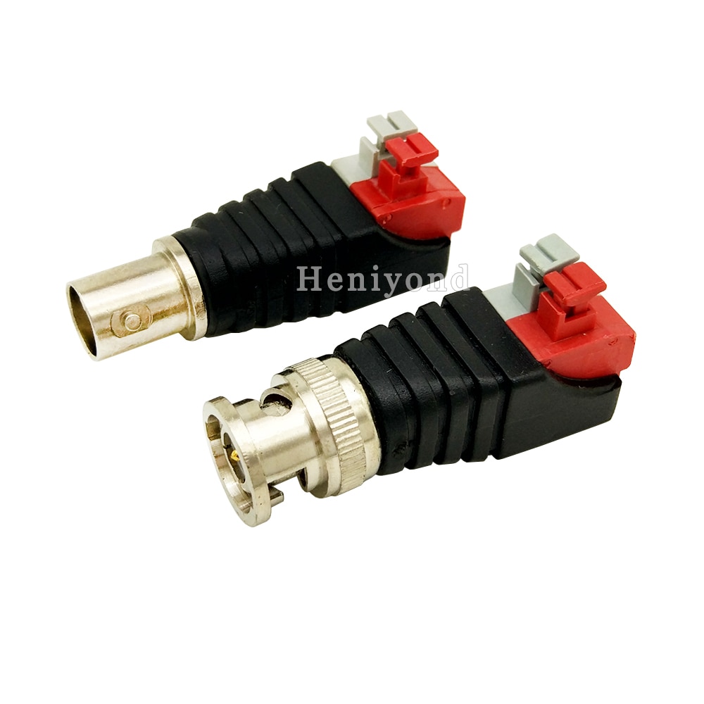 10Pairs/lot Coax CAT5 To Camera CCTV BNC UTP Video Balun Connector Female Adapter BNC Male Plug Accessories For CCTV Camera