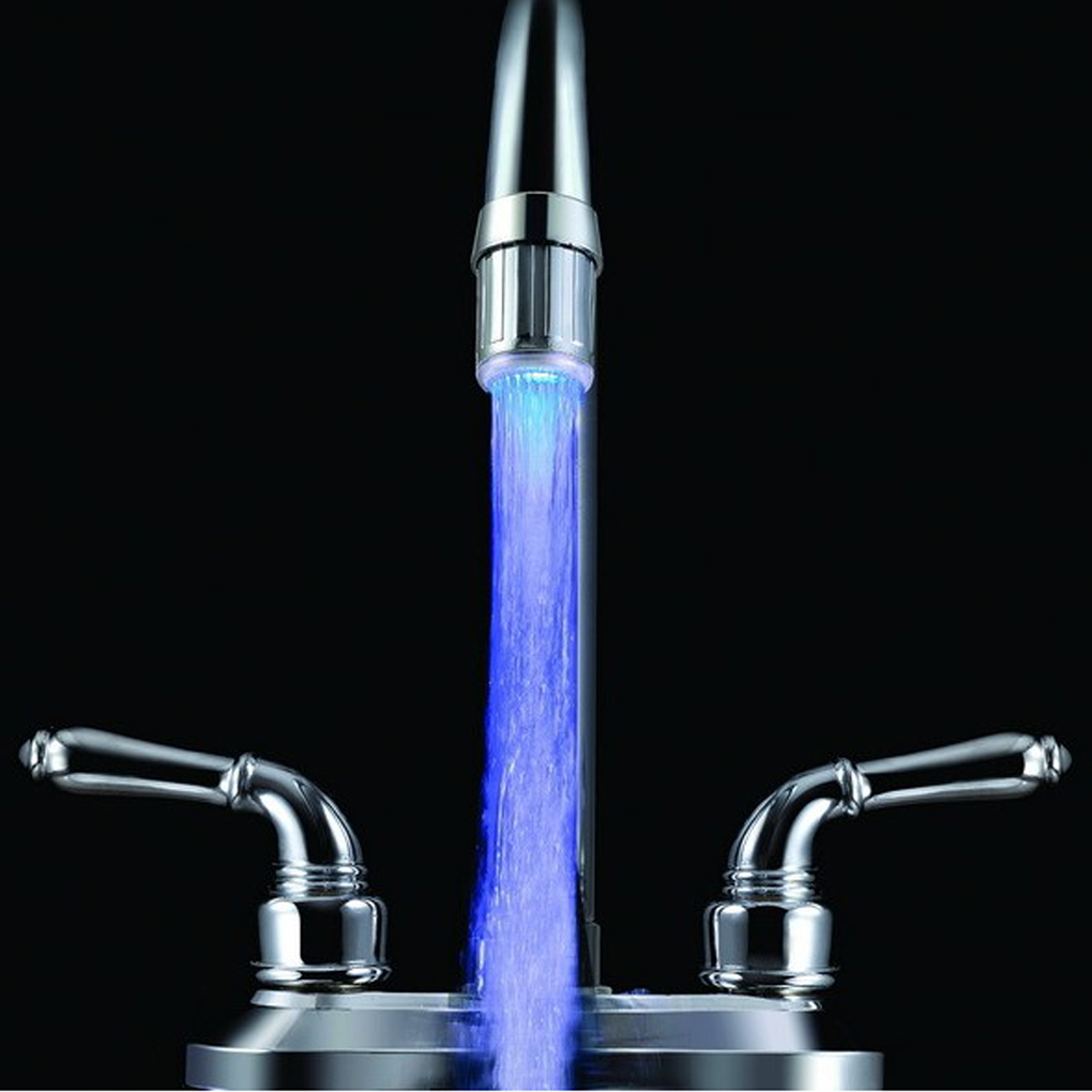 RGB Glow Automatic Temperature Sensor Shower LED Light Water Faucet Tap 3 Color Water Power Shower Tap