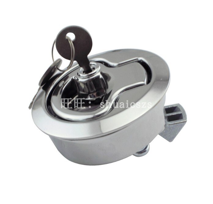 Stainless steel round lock car door inside and outside double door lock pull ring hand lock pull buckle lock