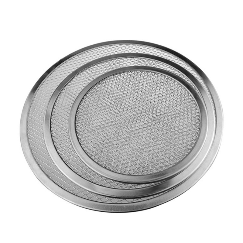 Moule à Pizza en aluminium, maille métallique résistante à la rouille, d'oeillet, maille creuse pour tarte, cuisson, fournitures ménagères pour les cuisines