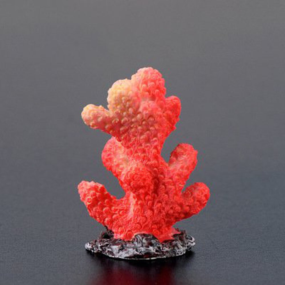 1Pcs Aquarium Hars Koraal Decoratie Kleurrijke Vis Aquarium Decoratie Kunstmatige Coral Voor Aquarium Hars Ornamenten Zee Planten: red