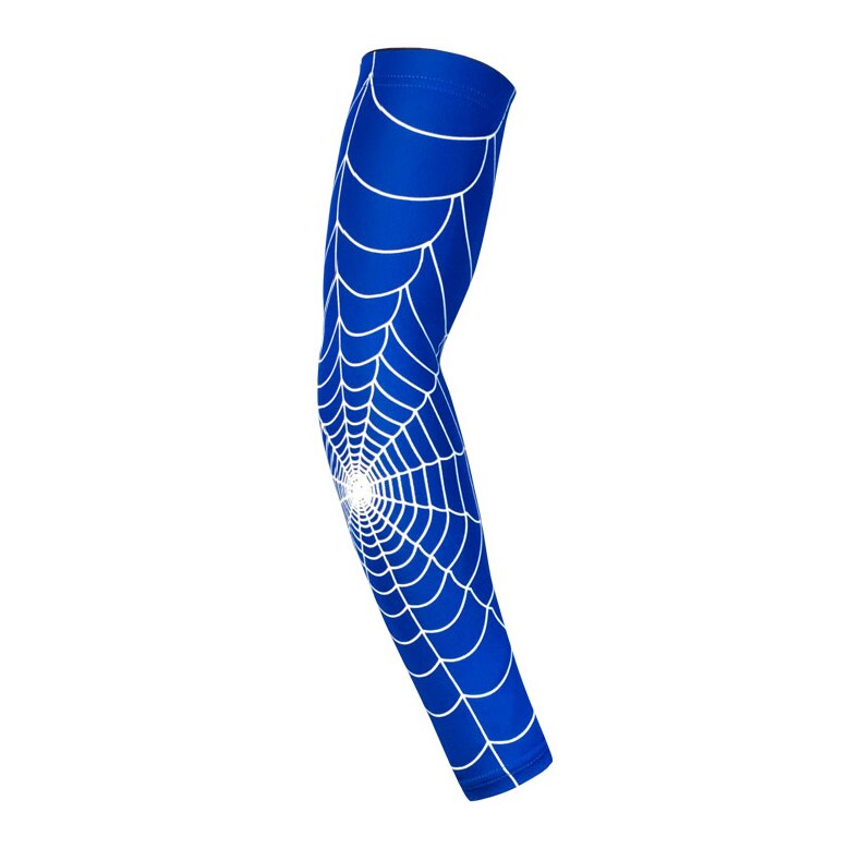 Quick Dry UV Schutz Compression Arm Sleeves für Basketball Ellenbogen Pad Fitness Armschützer Sport Radfahren Hülse: Blue / L