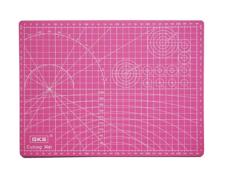 A4 Cutting Mats Pvc Rectangle Grid Lines Self Healing Cutting Board Tool Fabric Leather Paper Craft DIY Tools Plate Pad: Pink