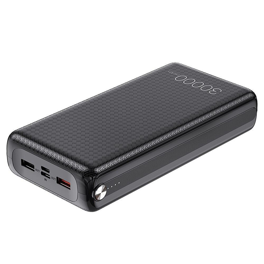 Essager 30000 mAh Energie Bank schnell aufladen 3,0 PD USBC 30000 mAh Energie Tragbare Externe Batterie Ladegerät Für iPhone Xiaomi mi: schwarz