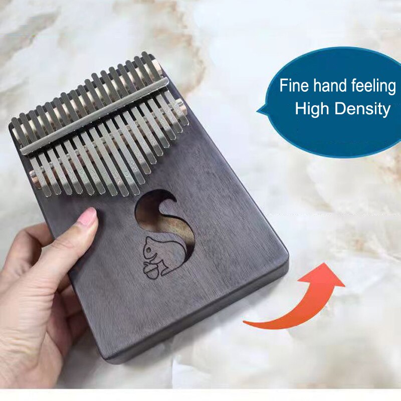 Single Board African Calimba 17 Keys Thumb Piano Retro Deer Mahogany Teclado With Tuning Hammer Mbira Musical Instrument Kalimba