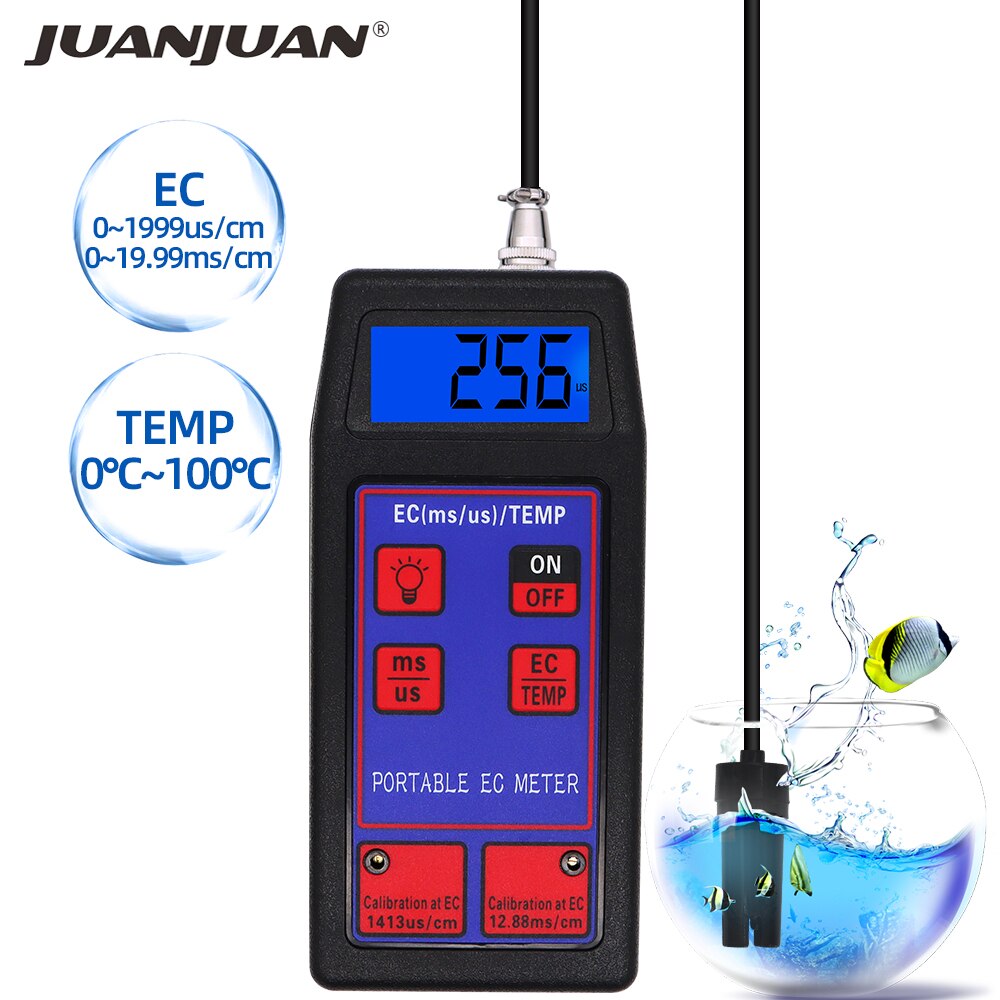 EC-8423 Digital EC Meter 2 in 1 TEMP EC Tester Conductivity Meters Water Test Tool for Pool Drink Water Aquarium 40%OFF