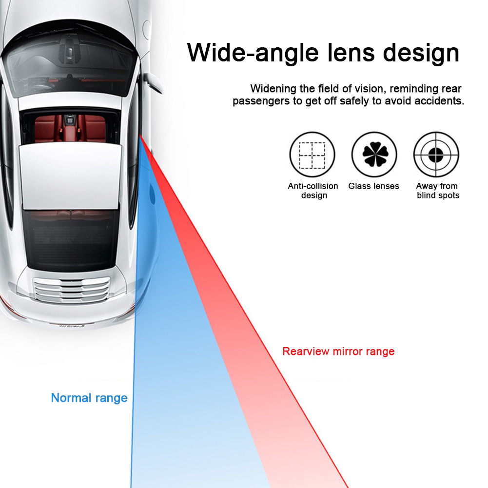 HD Car Mirror 360 Rotate Magnetic Automatic Adsorption Car Interior Rear-view Mirror Observation Mirror Auxiliary Mirror Baby