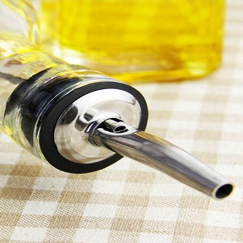 2PCS Pouring Stainless Nozzle Steel Alcohol Bottle Spirit Pourer Mobile Plug Bar Wine Stopper Pours
