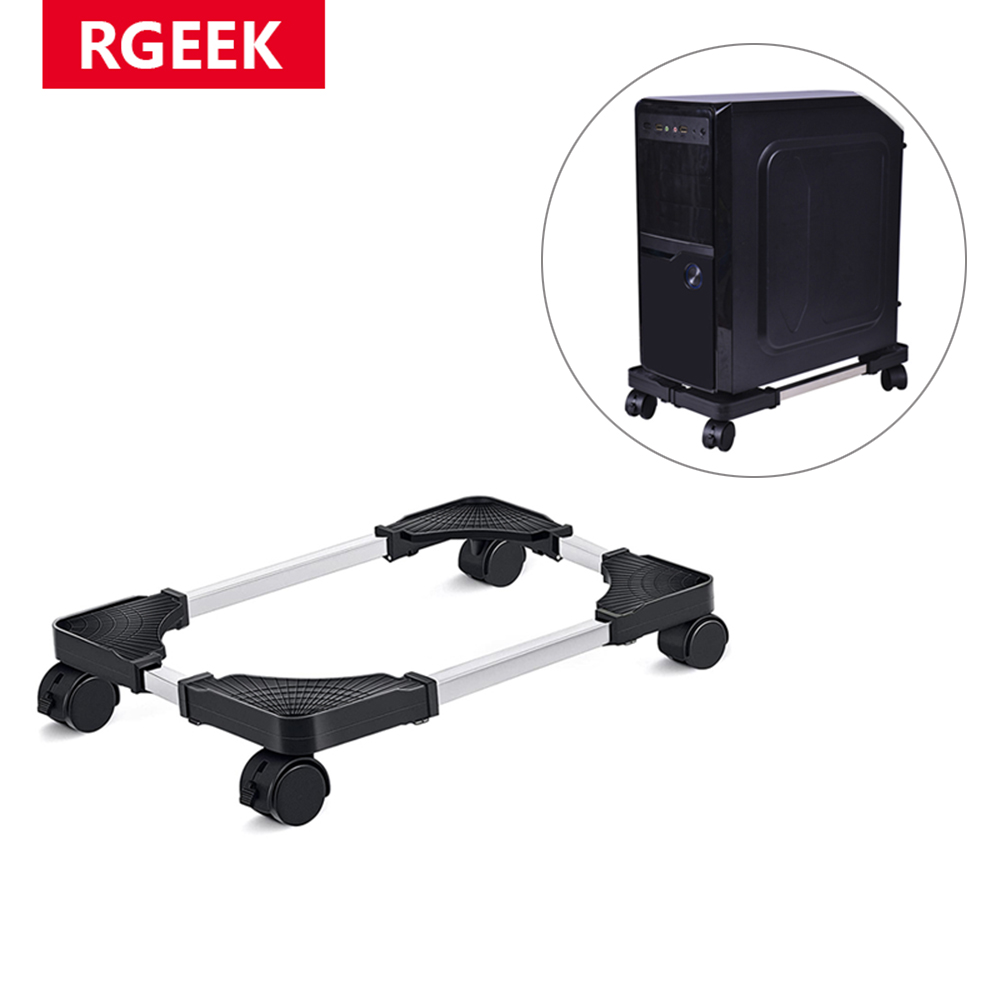 Handy, Mobiltelefon PC Türme Stand Wagen Computer PC Fälle einstellbar CPU Halter Schreibtisch Halterung Kühlung Base mit 4 Verriegelung Zauberer Räder