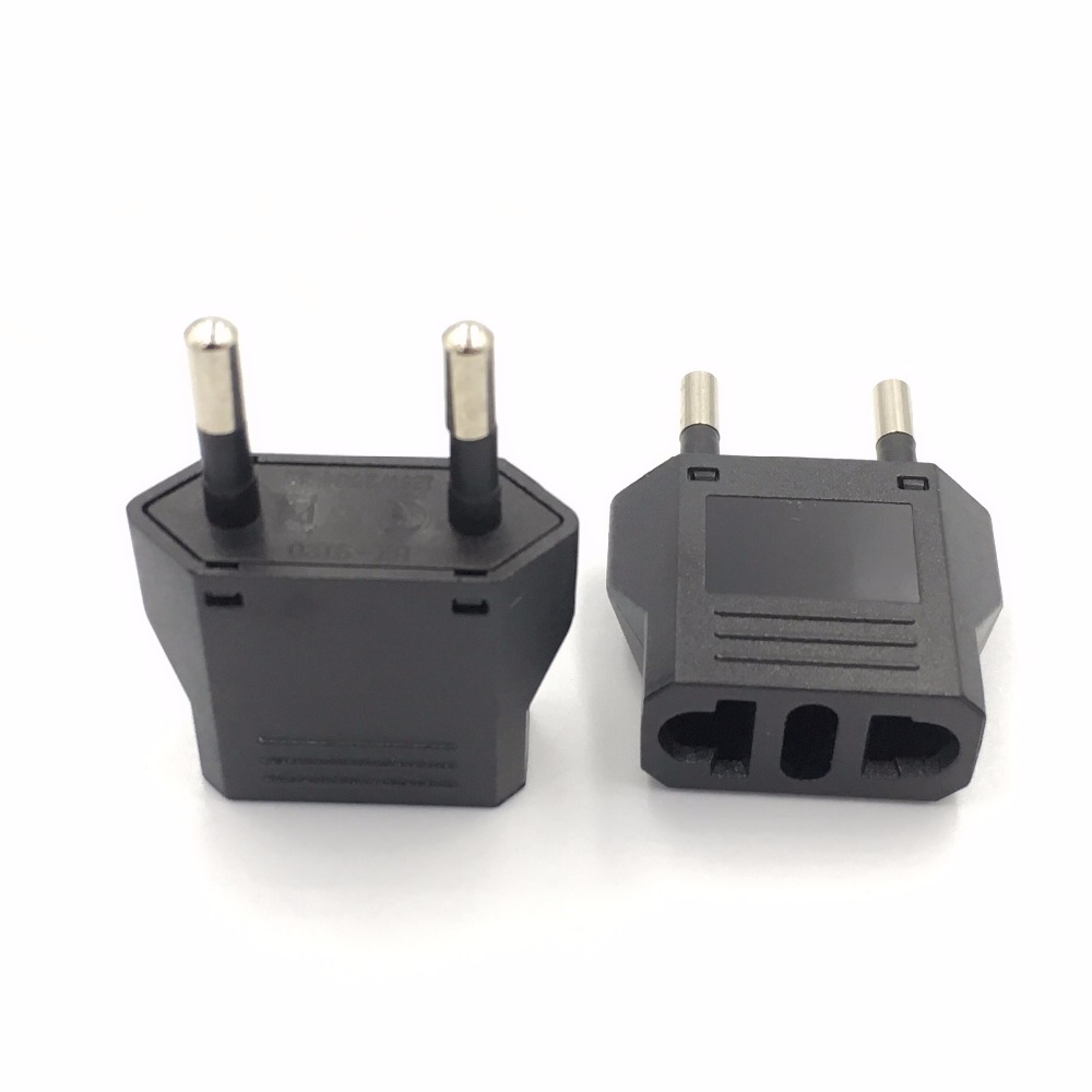 2pcs US USA to EU EURO Europe Travel Power Plug Adapter Charger Converter for USA converter