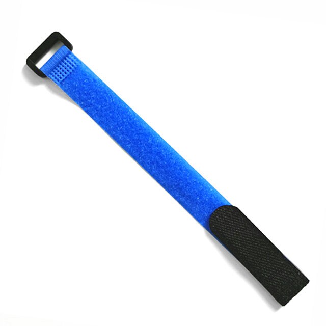 10 stk / mye 2cm * 40cm nylon revers spenne borrelås magisk krok løkke feste kabelbånd borrelås rem klebrig linje etterbehandling: Blå