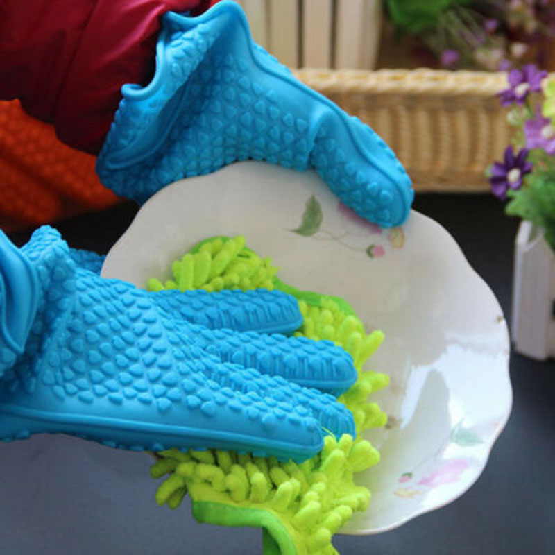 Siliconen Keuken Handschoen Hittebestendige Oven Bbq Koken Mitts Grill Handschoenen een Handschoen